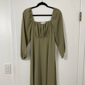 Olive Green Midi ASOS dress